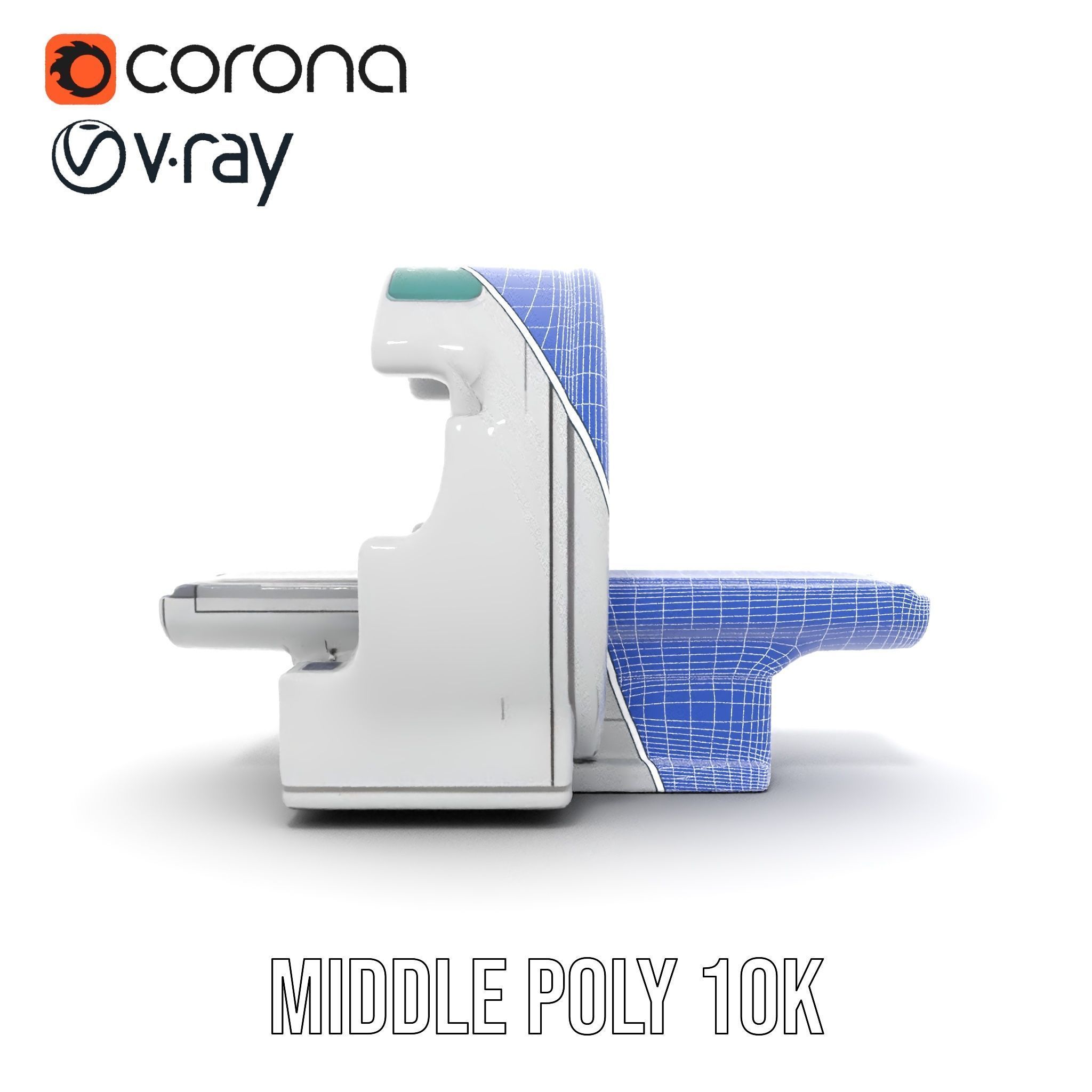 Advanced MRI Scanner Model Pack with Realistic Features Low-poly 3D model_19