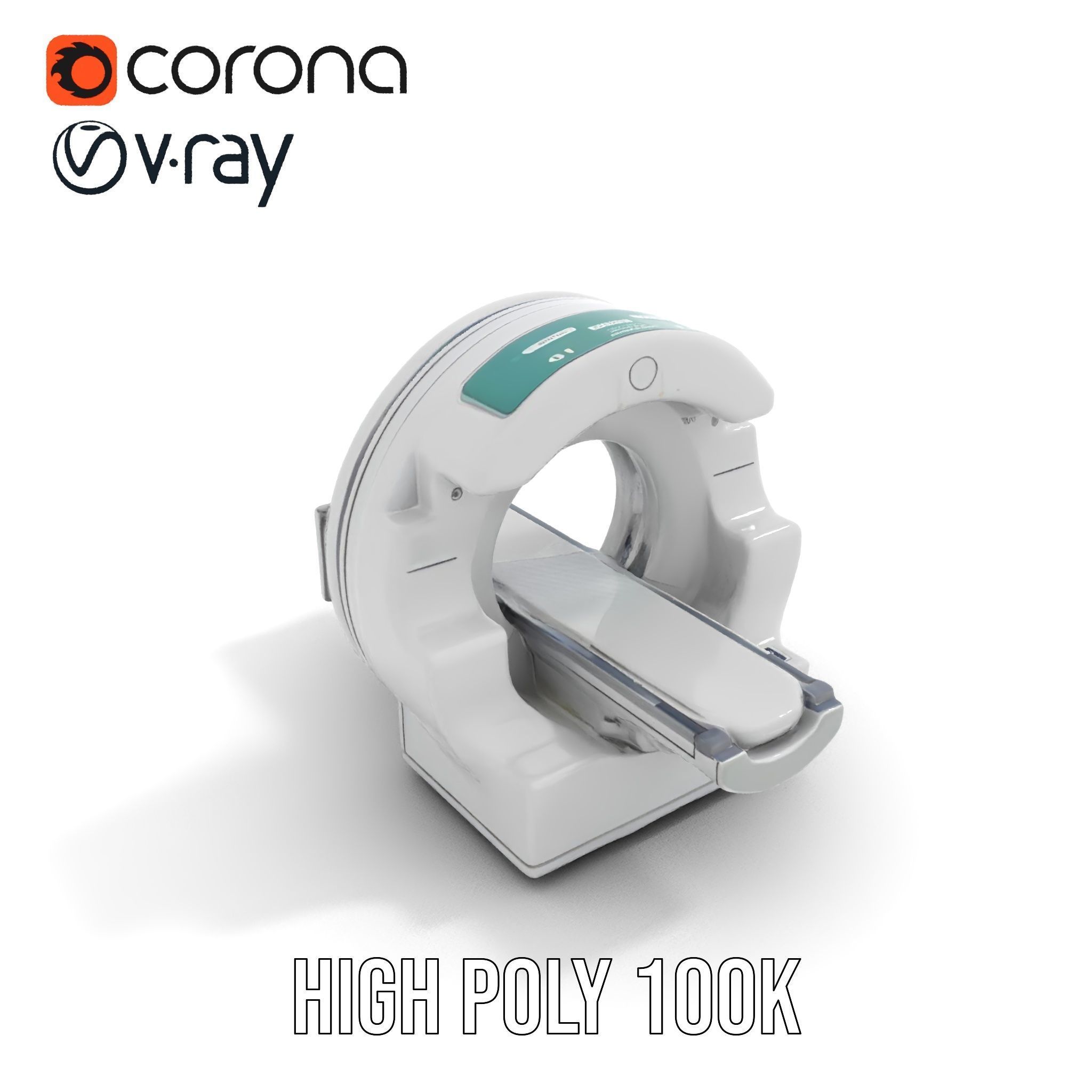 Advanced MRI Scanner Model Pack with Realistic Features Low-poly 3D model_29