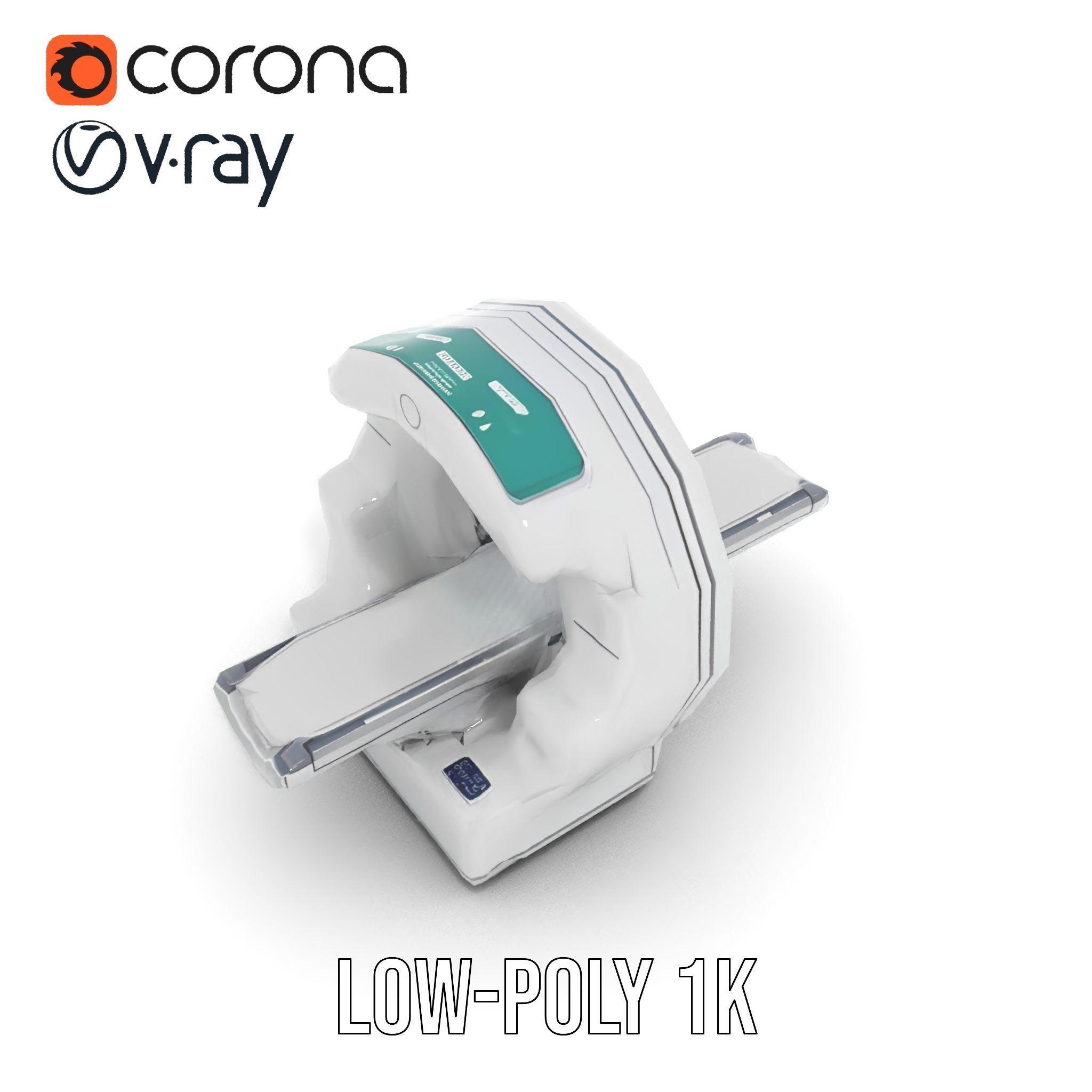 Advanced MRI Scanner Model Pack with Realistic Features Low-poly 3D model_12