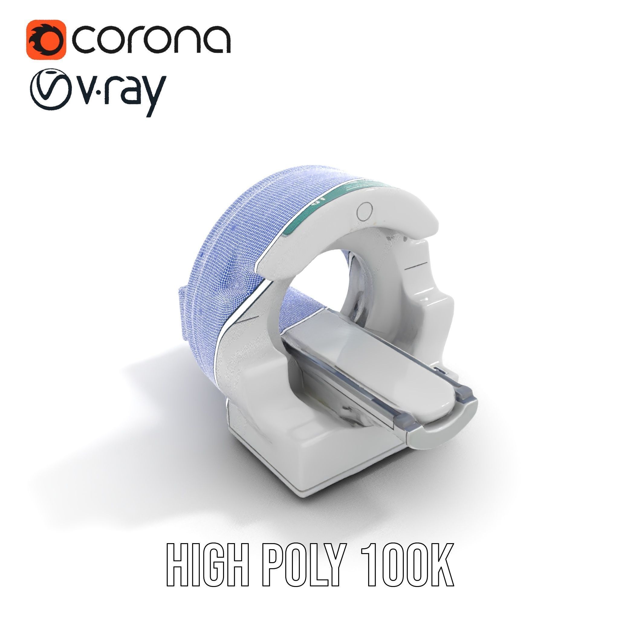 Advanced MRI Scanner Model Pack with Realistic Features Low-poly 3D model_32