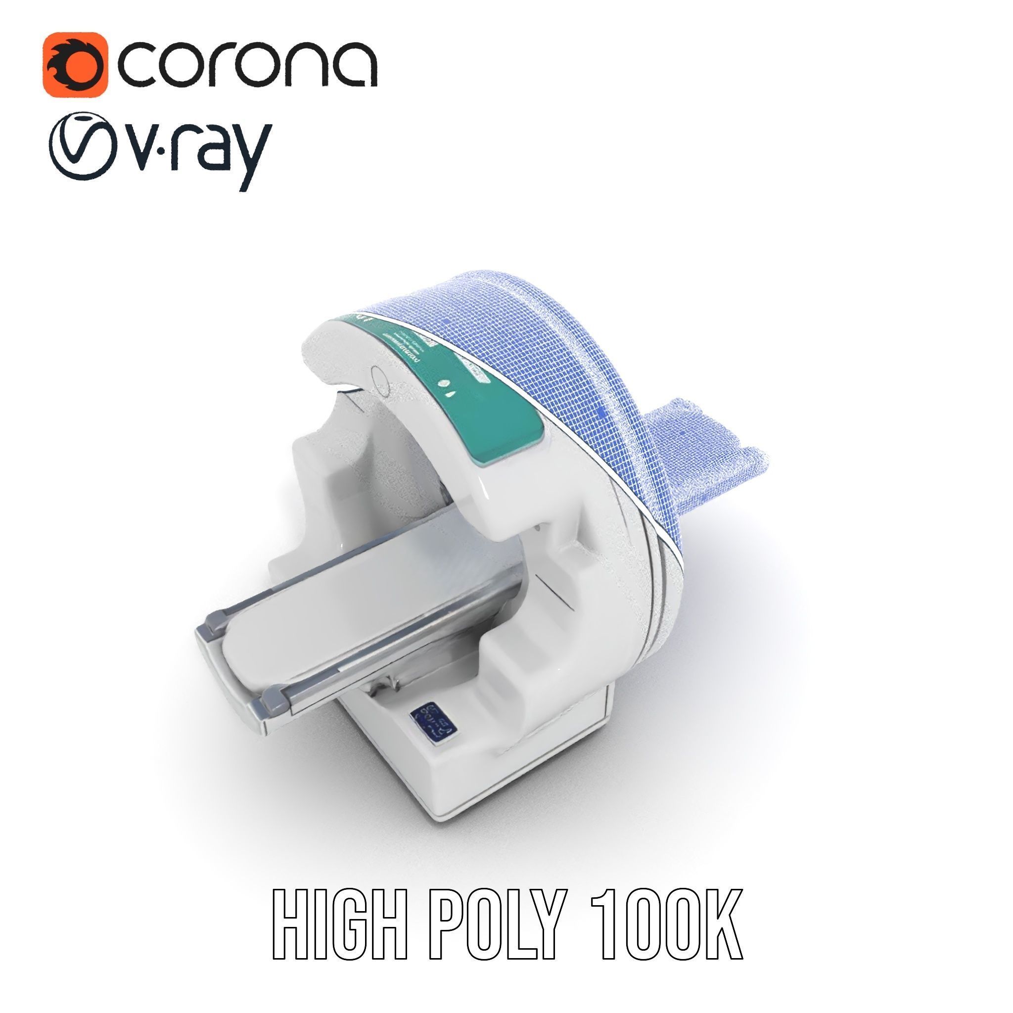 Advanced MRI Scanner Model Pack with Realistic Features Low-poly 3D model_35