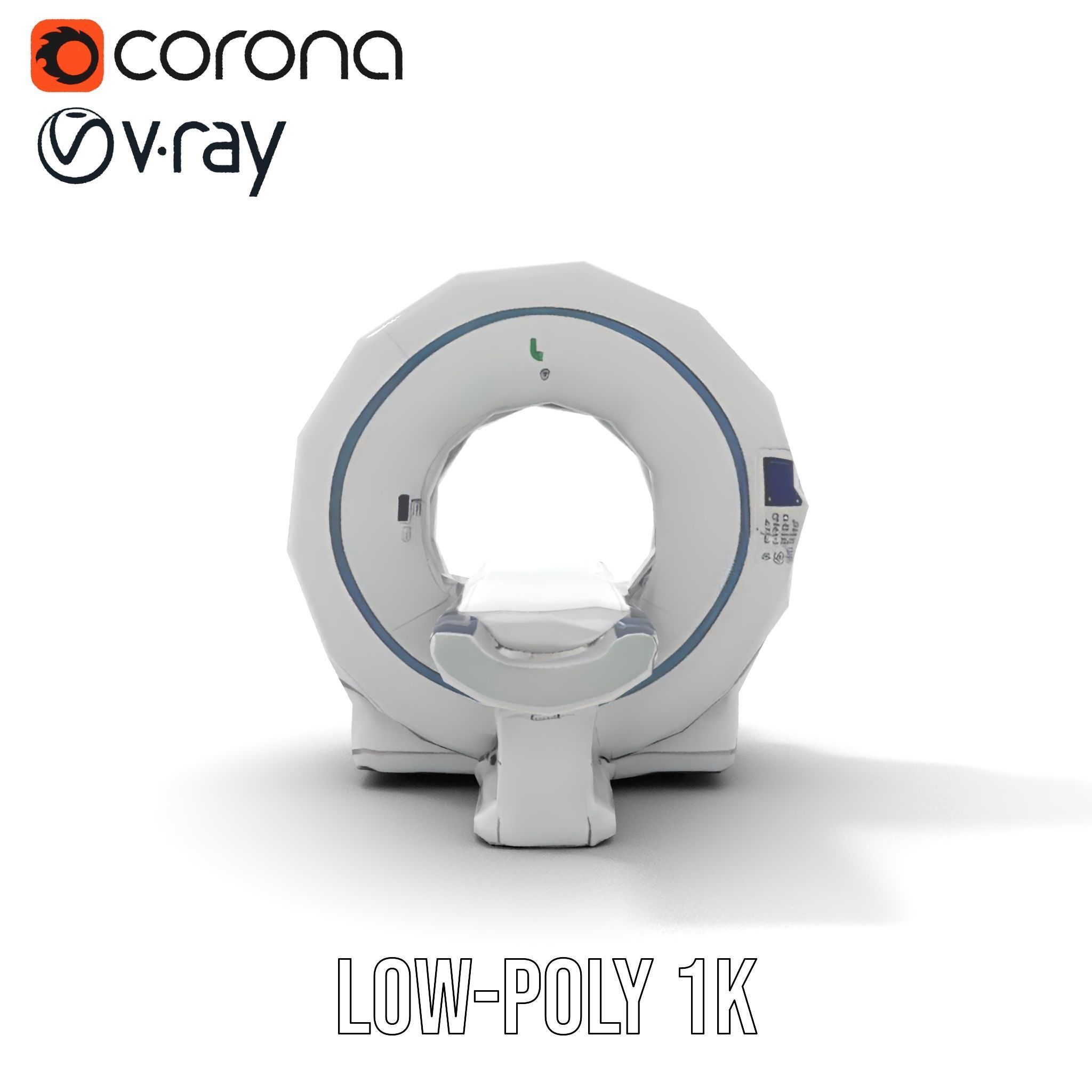 Advanced MRI Scanner Model Pack with Realistic Features Low-poly 3D model_15