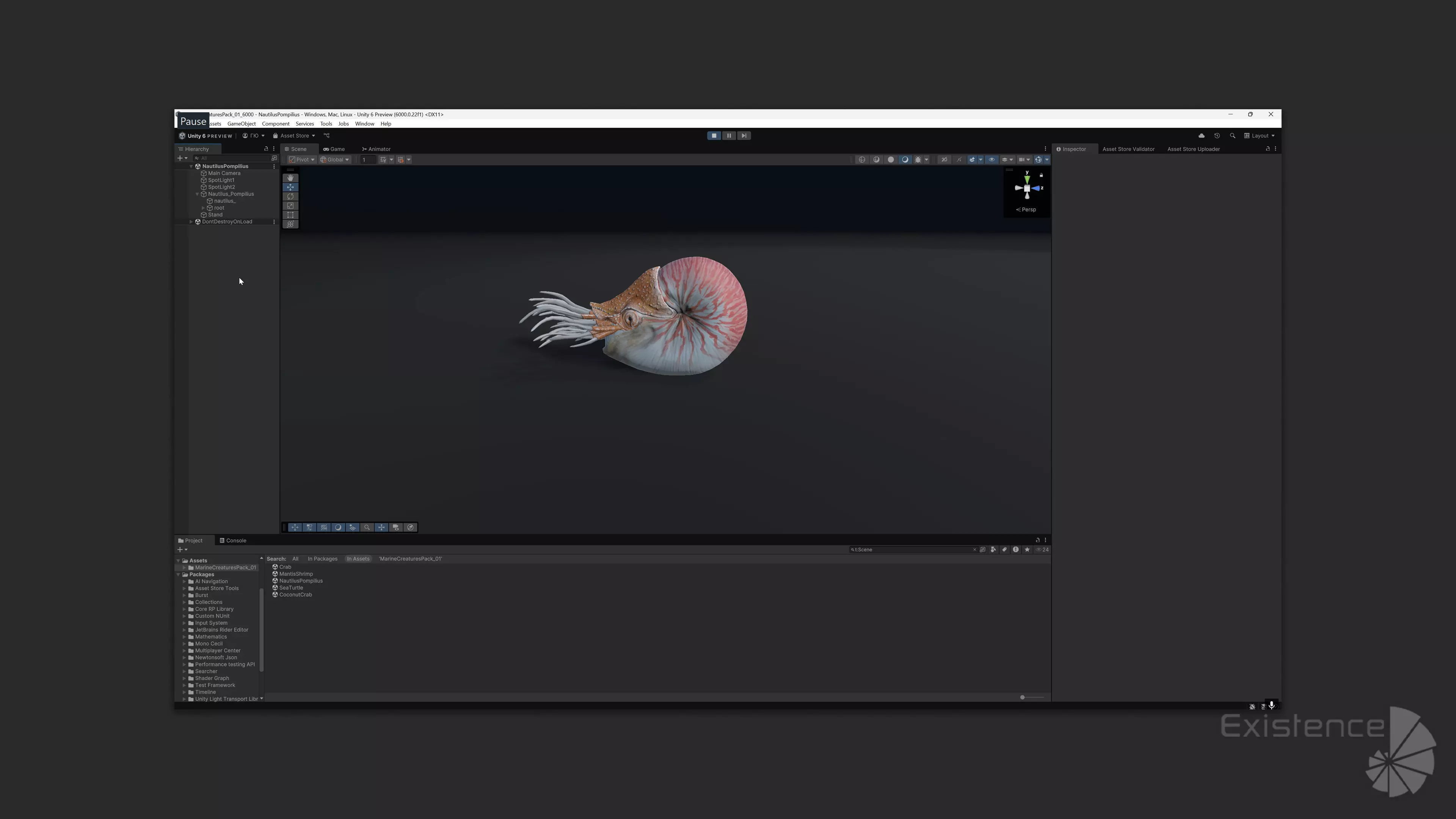 Crab - Coconut Crab - Mantis Shrimp - Sea Turtle - Nautilus - 70 Low-poly 3D model_12