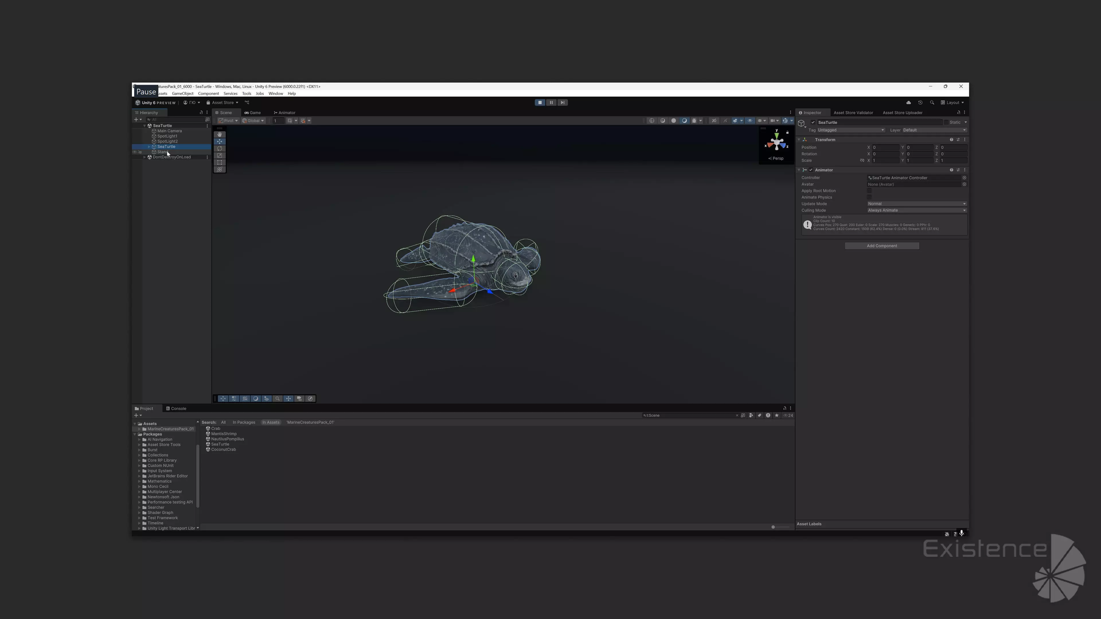 Crab - Coconut Crab - Mantis Shrimp - Sea Turtle - Nautilus - 70 Low-poly 3D model_13