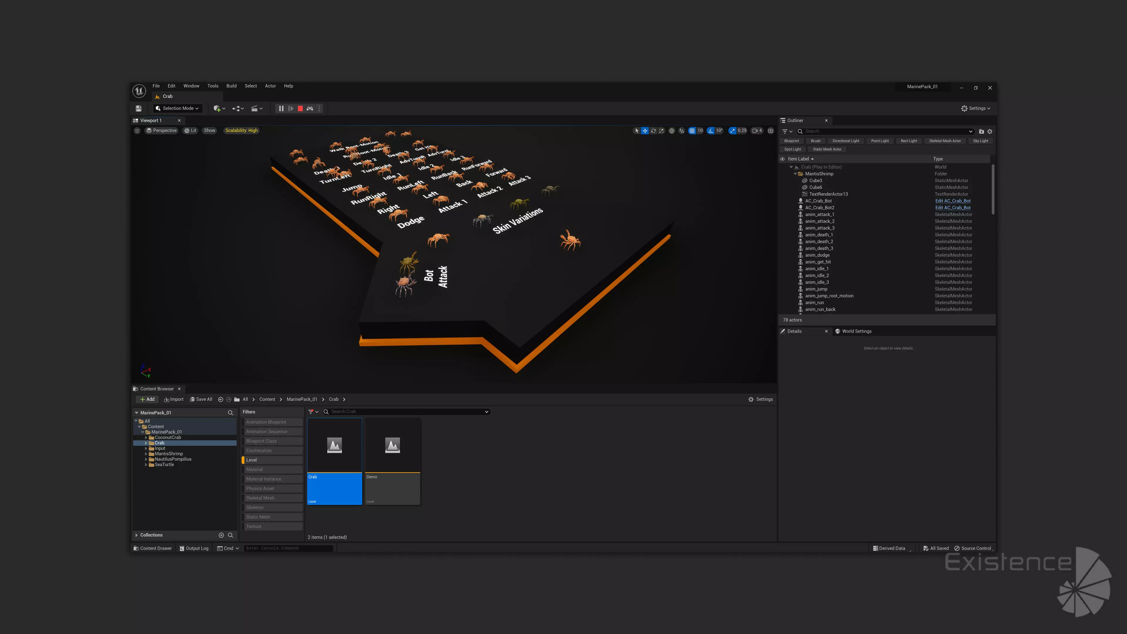 Crab - Coconut Crab - Mantis Shrimp - Sea Turtle - Nautilus - 70 Low-poly 3D model_4