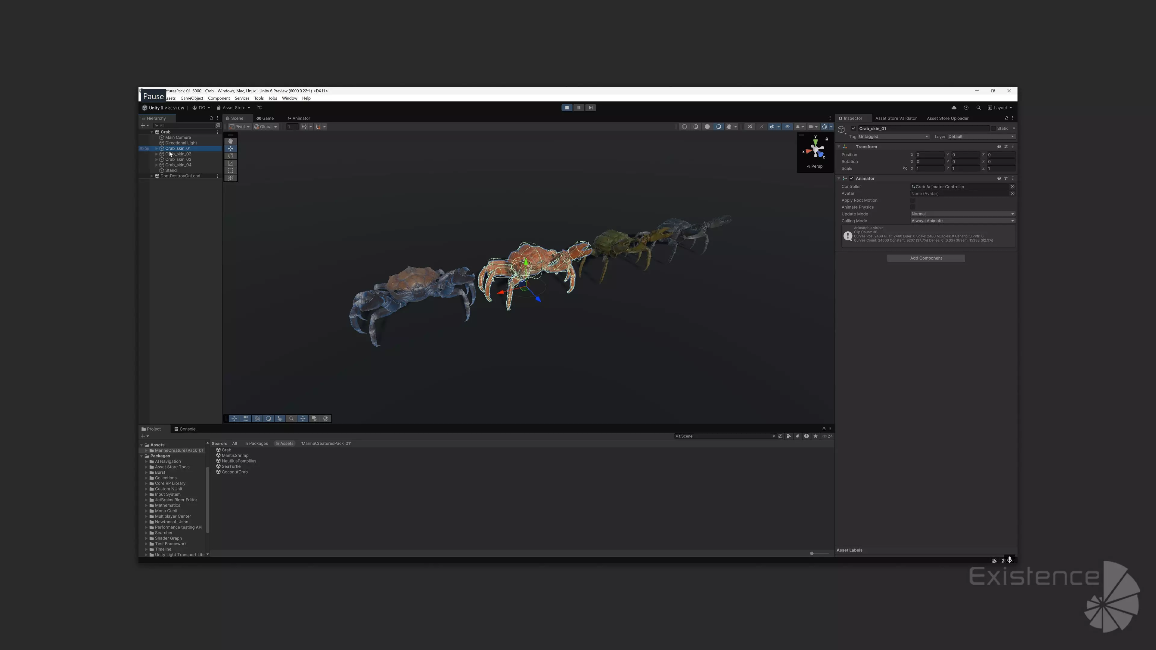 Crab - Coconut Crab - Mantis Shrimp - Sea Turtle - Nautilus - 70 Low-poly 3D model_15
