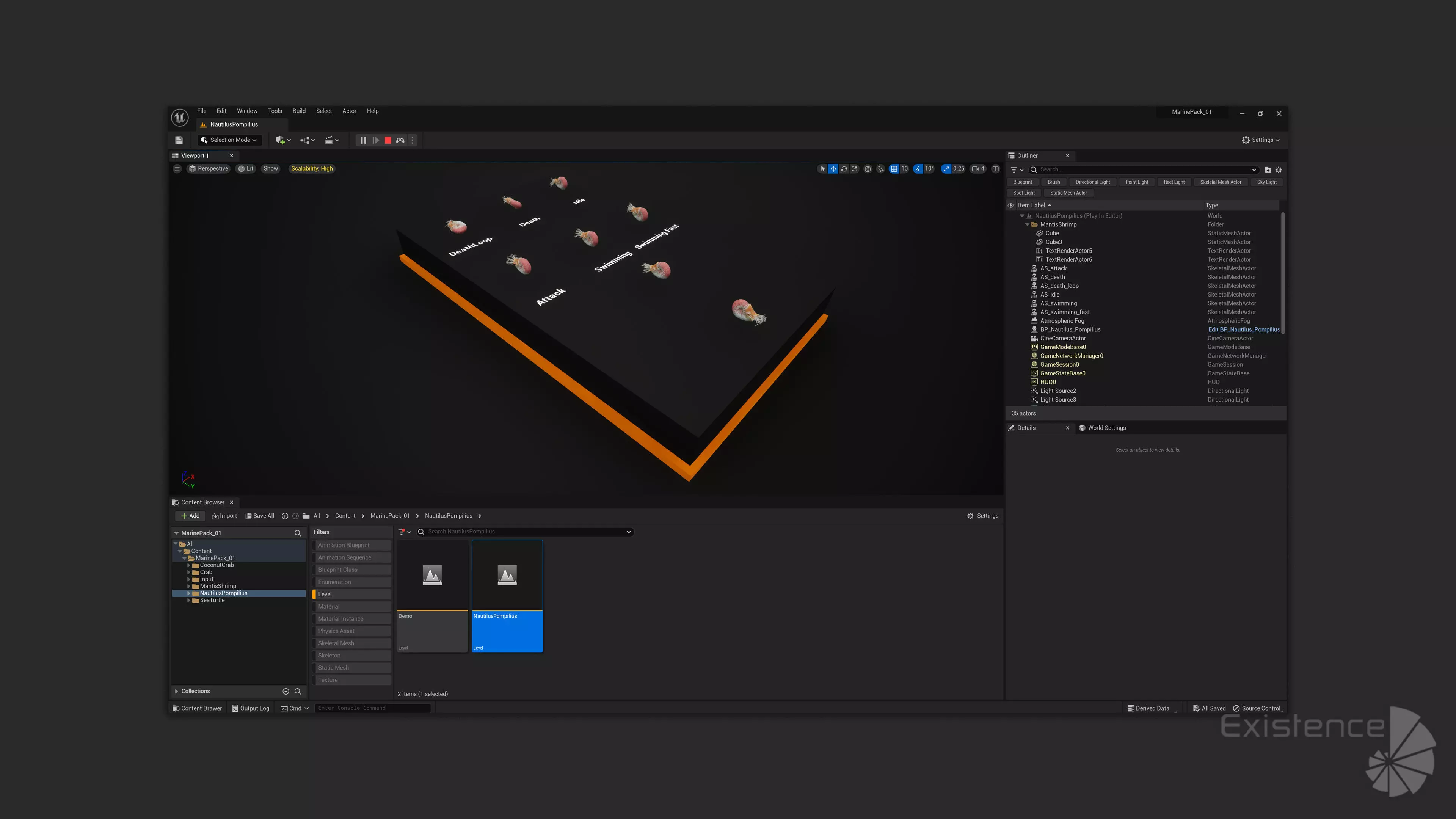 Crab - Coconut Crab - Mantis Shrimp - Sea Turtle - Nautilus - 70 Low-poly 3D model_7