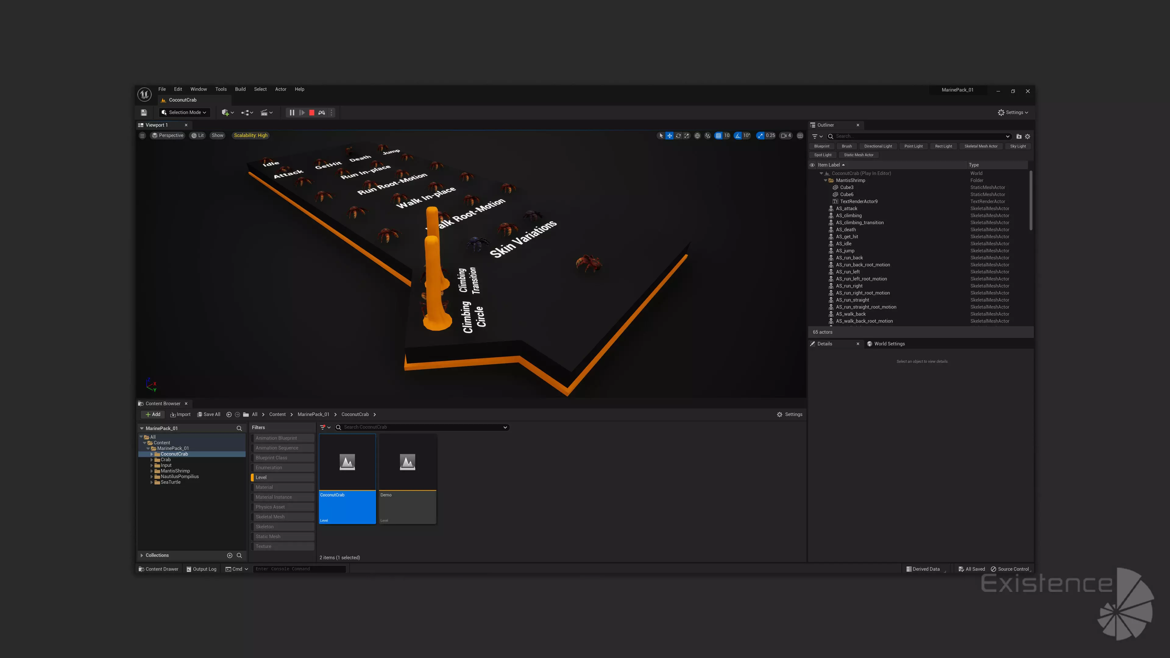 Crab - Coconut Crab - Mantis Shrimp - Sea Turtle - Nautilus - 70 Low-poly 3D model_5