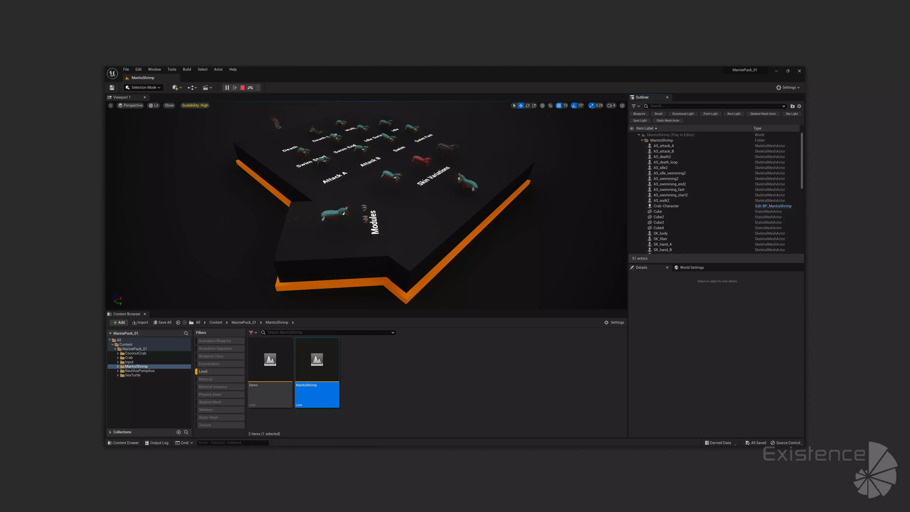 Crab - Coconut Crab - Mantis Shrimp - Sea Turtle - Nautilus - 70 Low-poly 3D model_6