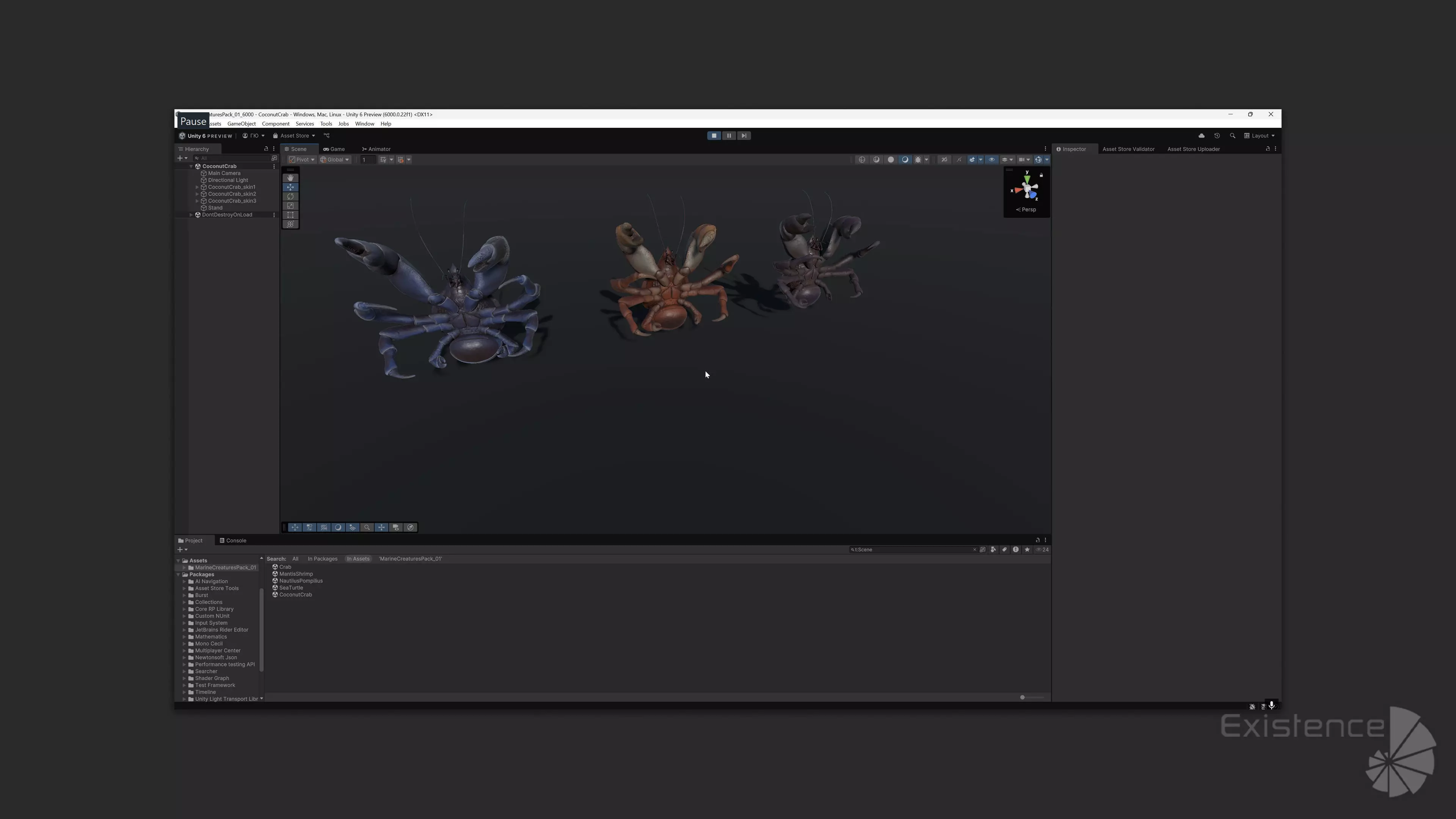Crab - Coconut Crab - Mantis Shrimp - Sea Turtle - Nautilus - 70 Low-poly 3D model_14