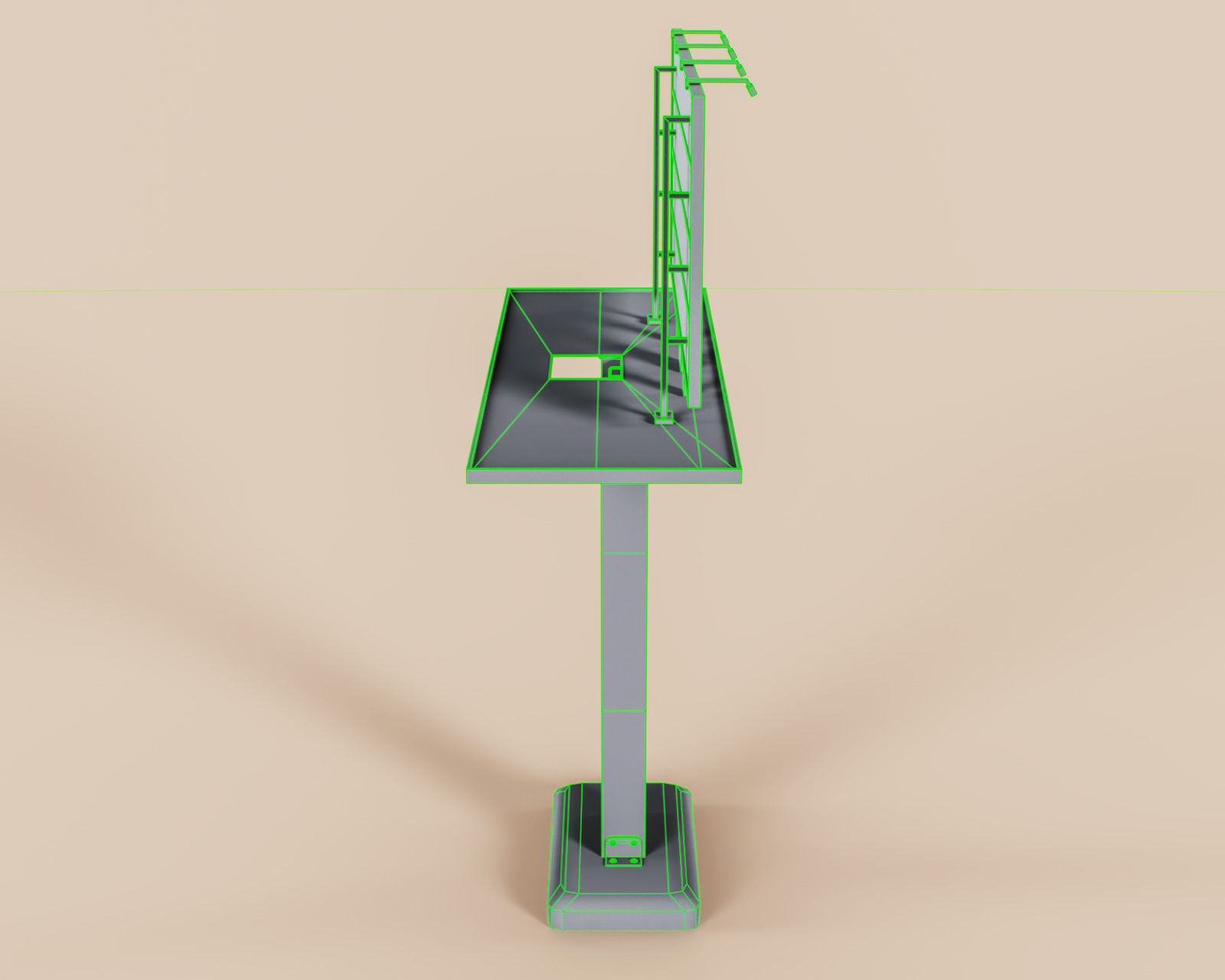 Advertising Billboard Bigboard Low-poly 3D model_17