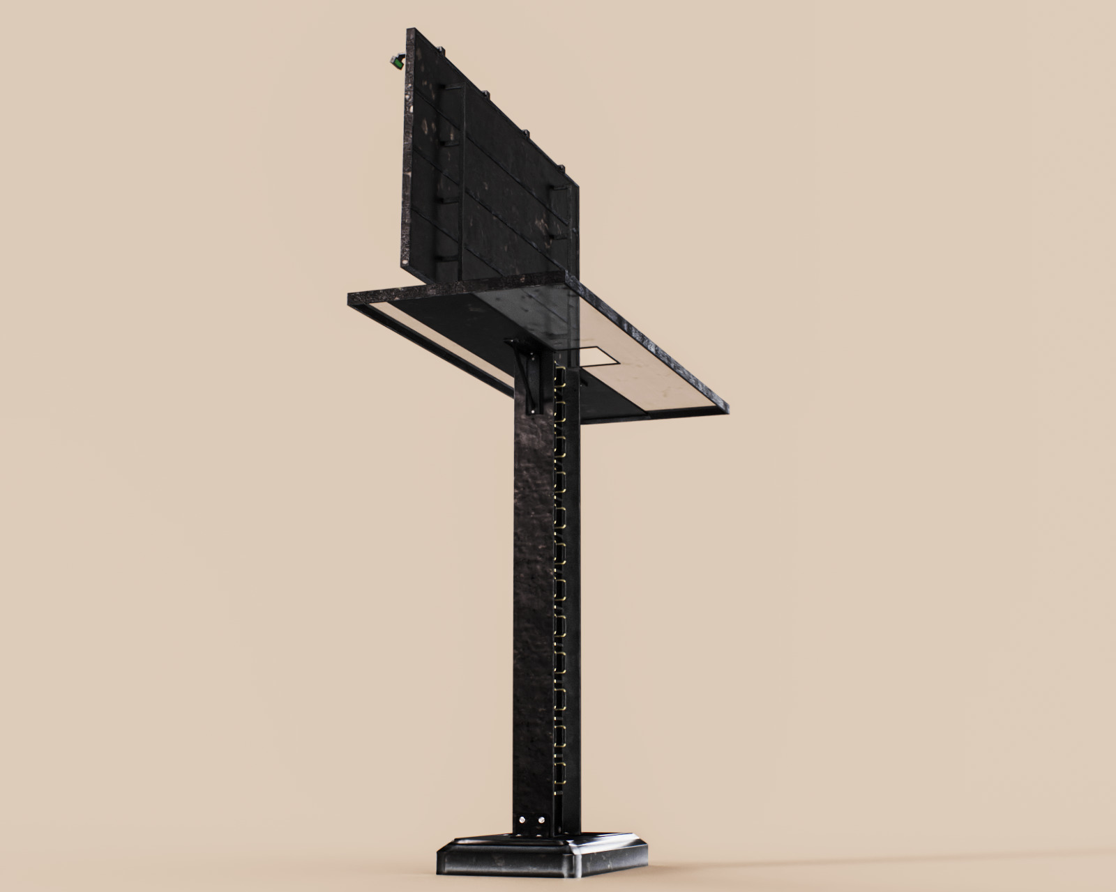 Advertising Billboard Bigboard Low-poly 3D model_2