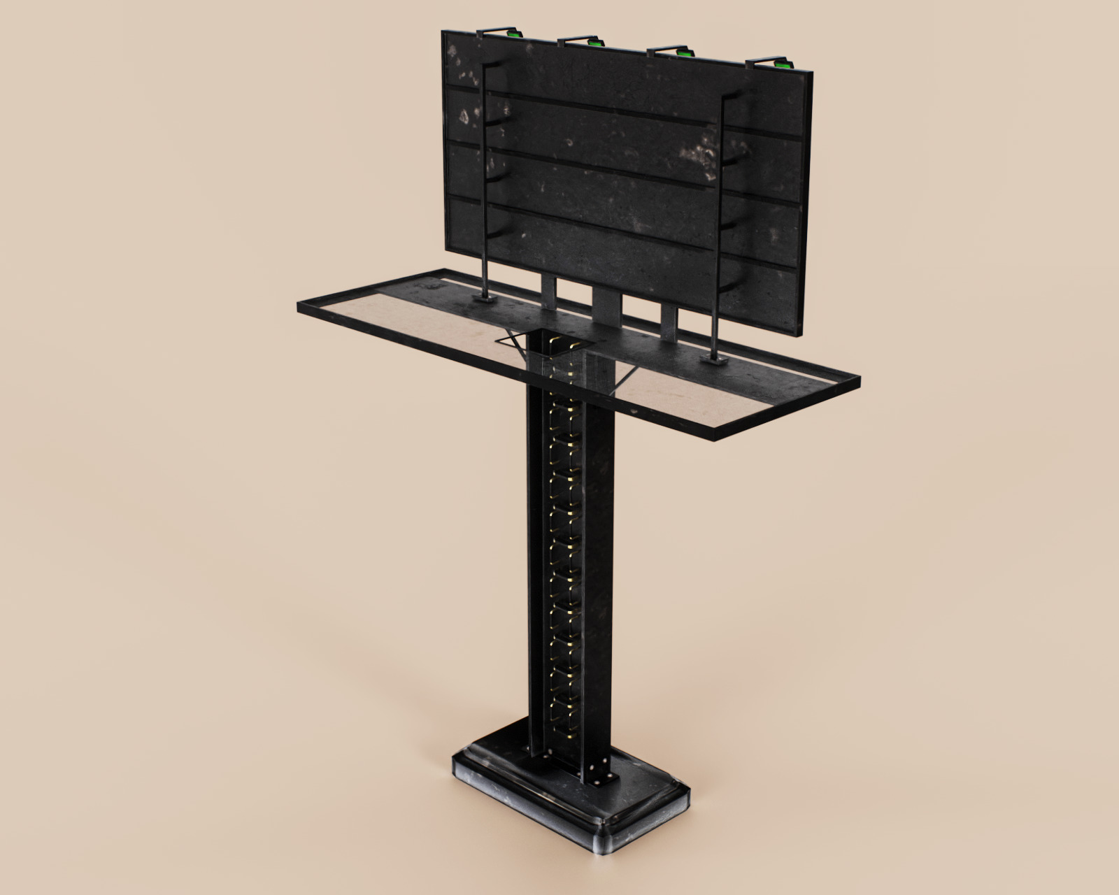 Advertising Billboard Bigboard Low-poly 3D model_10