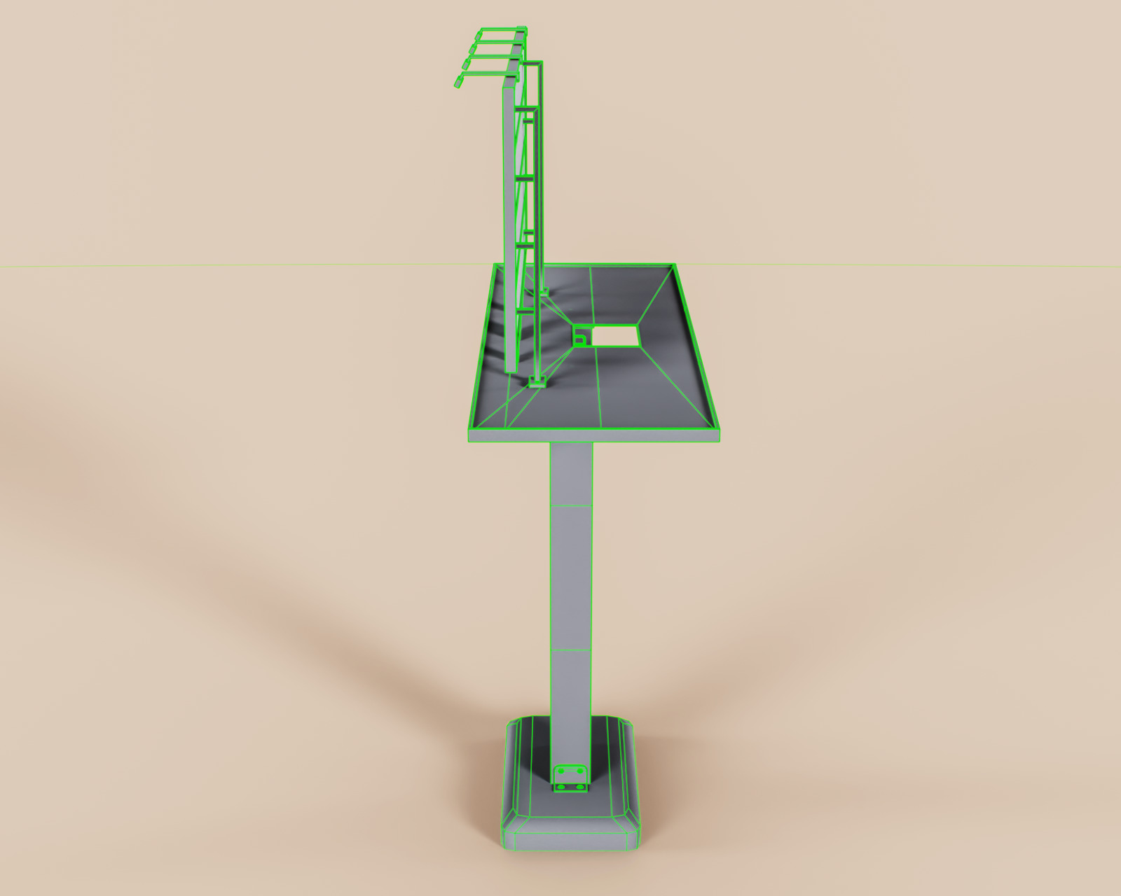 Advertising Billboard Bigboard Low-poly 3D model_21