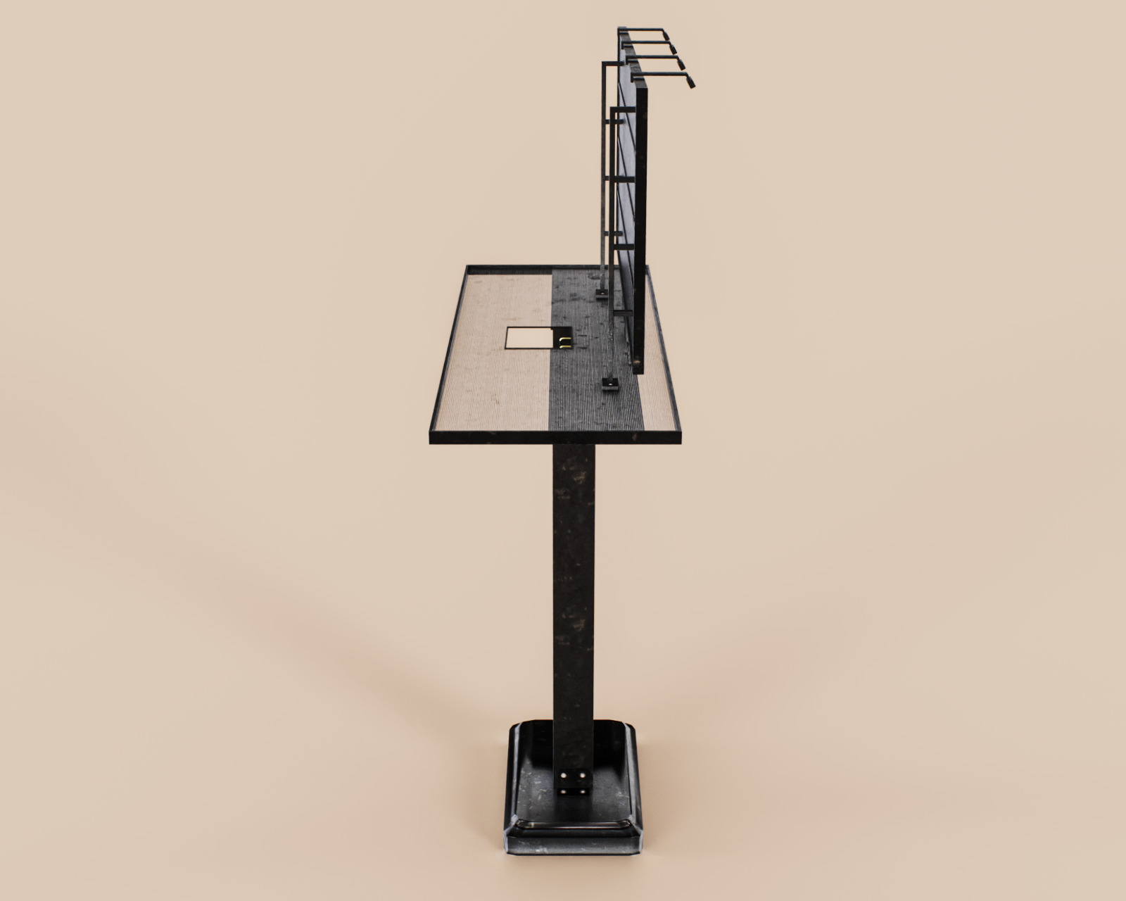 Advertising Billboard Bigboard Low-poly 3D model_9