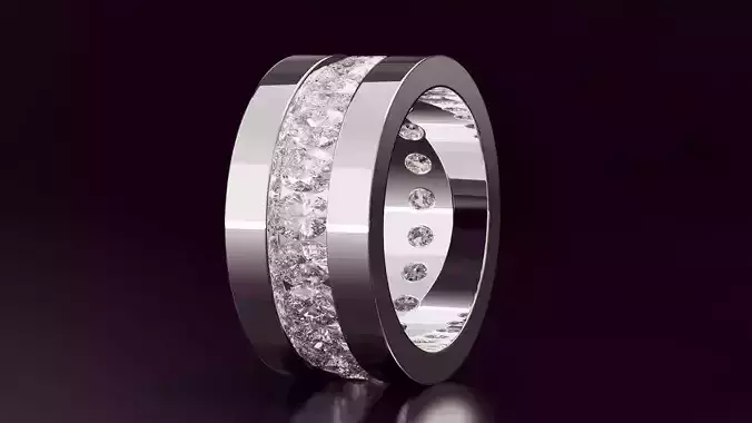 Channel Set Oval Eternity Ring N04 2856CT EU54