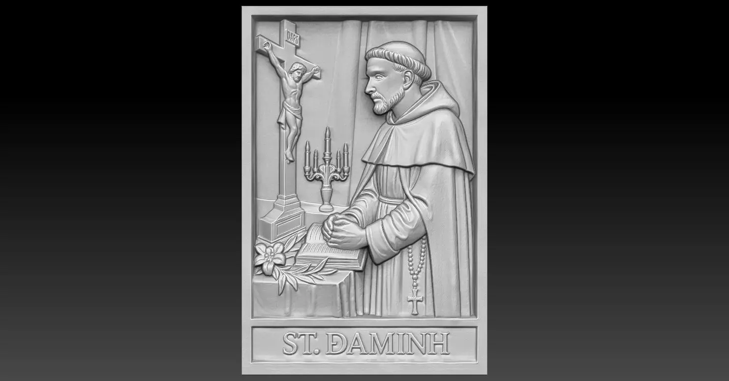 Saint Da Minh CNC Relief Model 3D print model