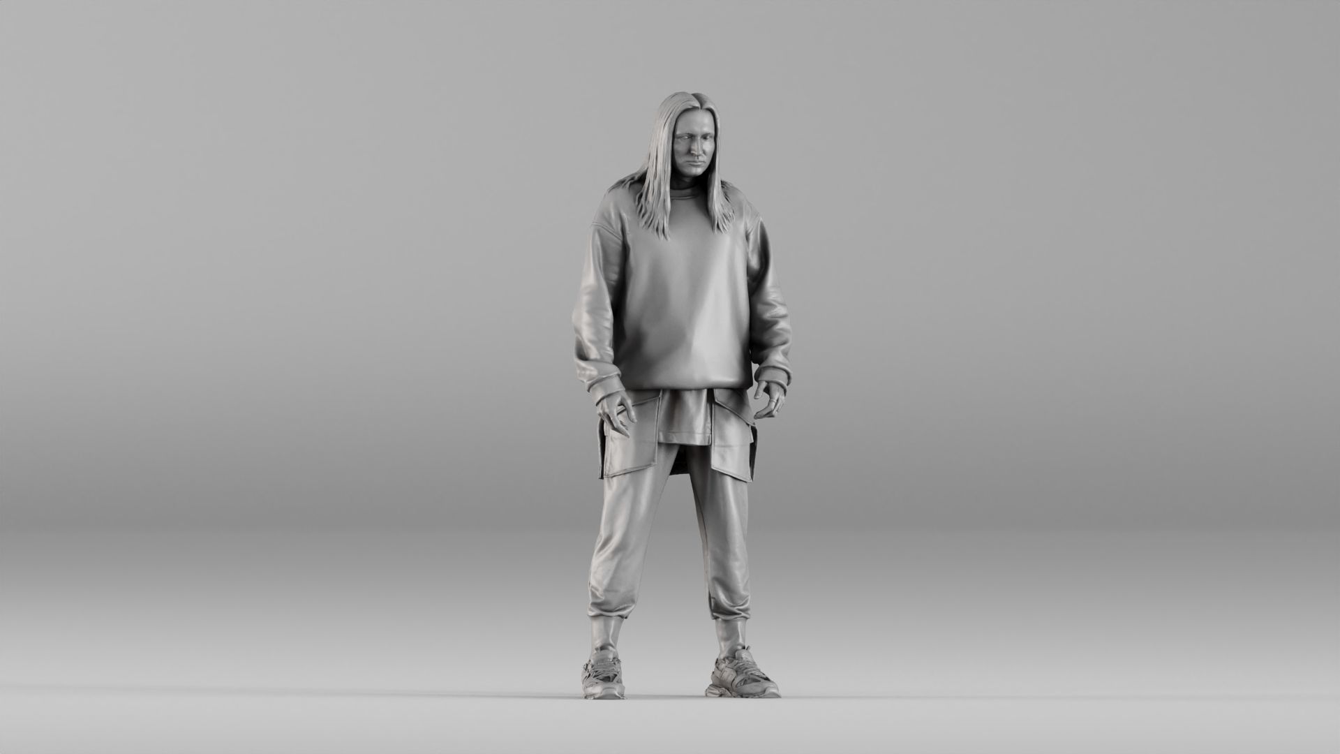 001646 Urban Style Male Realistic 3D Scanned Character 3D print model_2