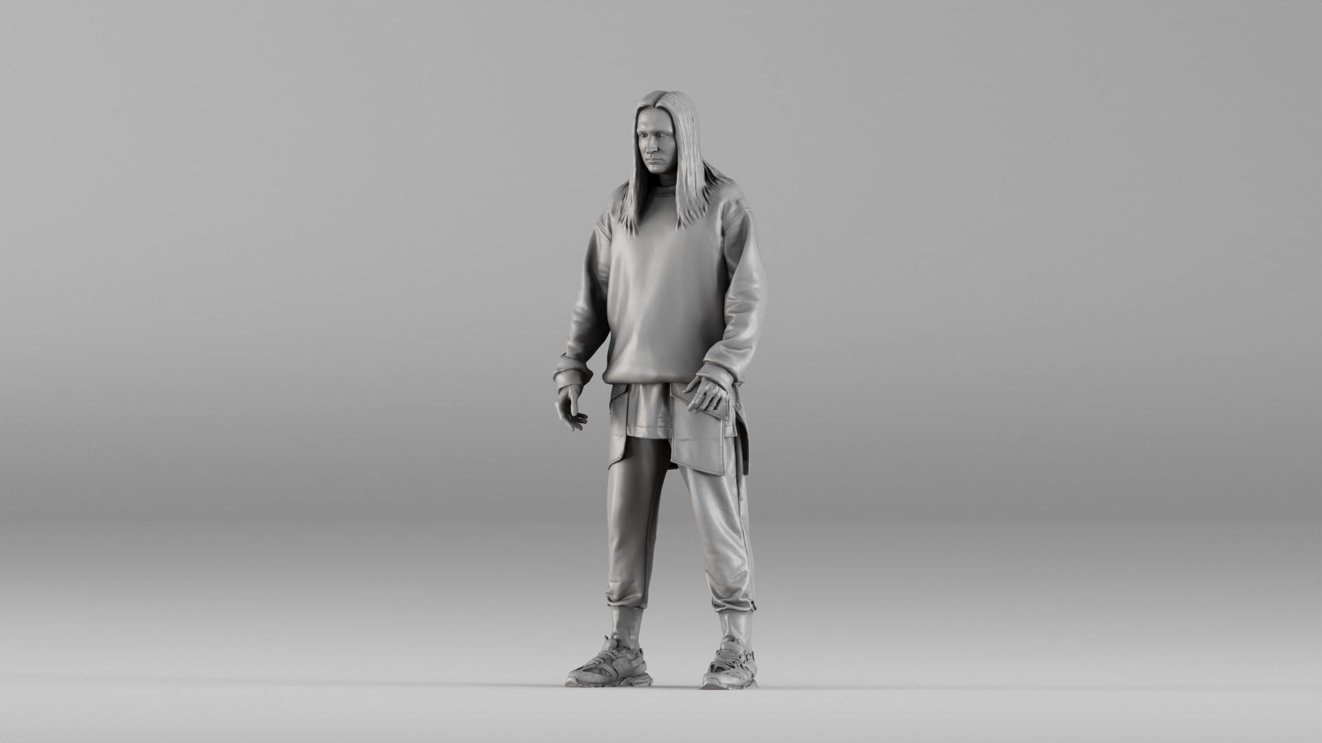 001646 Urban Style Male Realistic 3D Scanned Character 3D print model_7