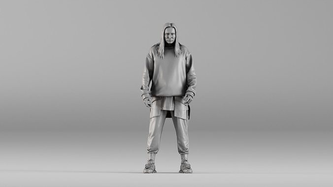 001646 Urban Style Male Realistic 3D Scanned Character 3D print model
