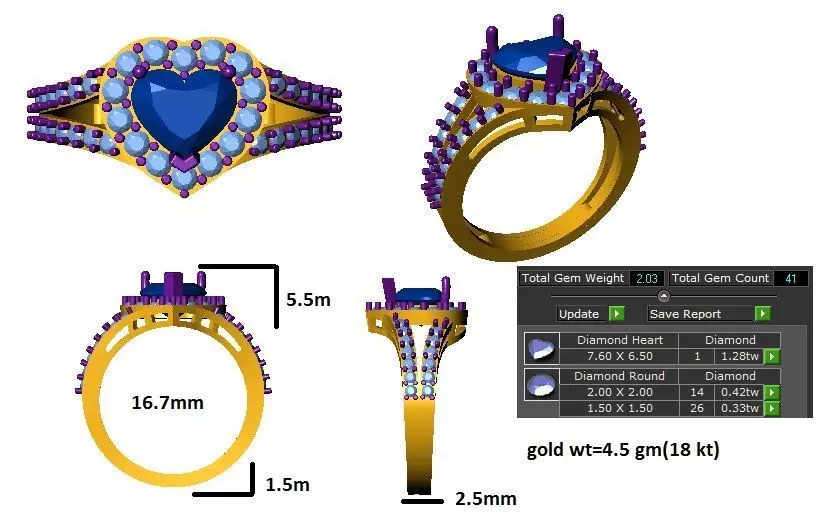 Heart ring Free 3D print model_0