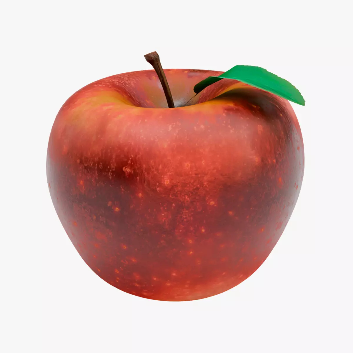 Apple Red Low-poly 3D model_0