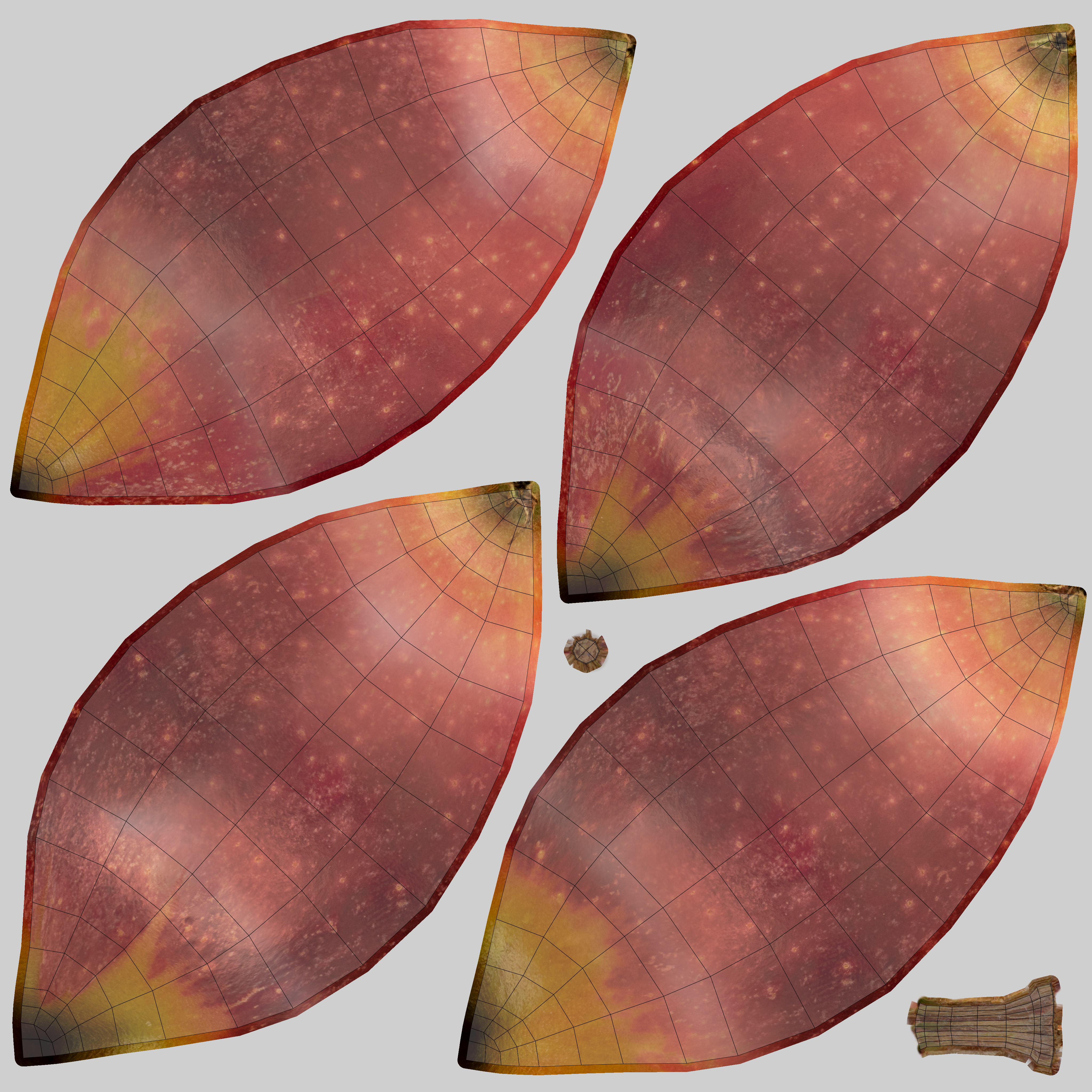 Apple Red Low-poly 3D model_13