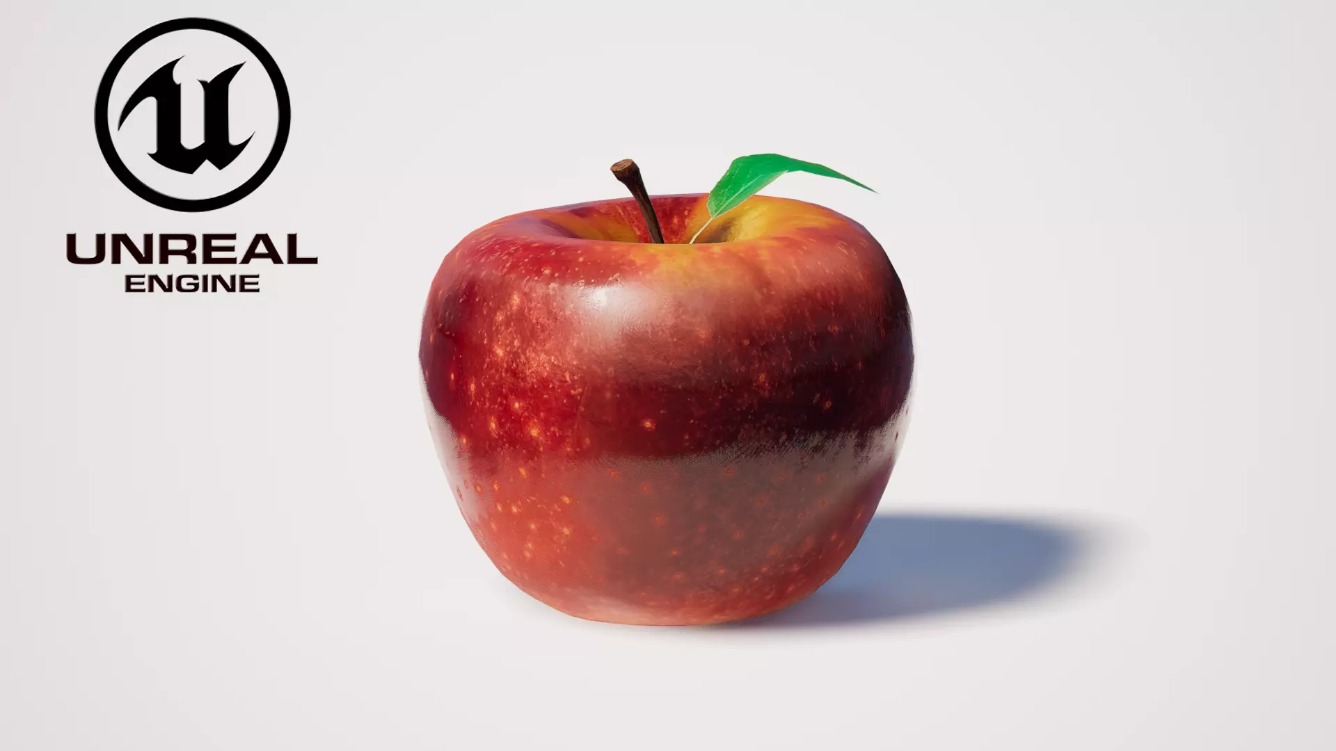 Apple Red Low-poly 3D model_1
