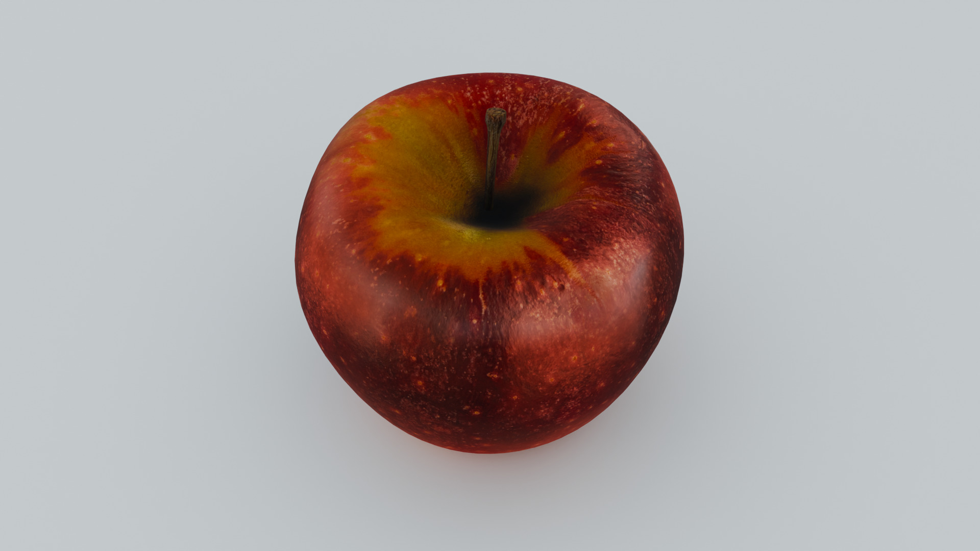 Apple Red Low-poly 3D model_9