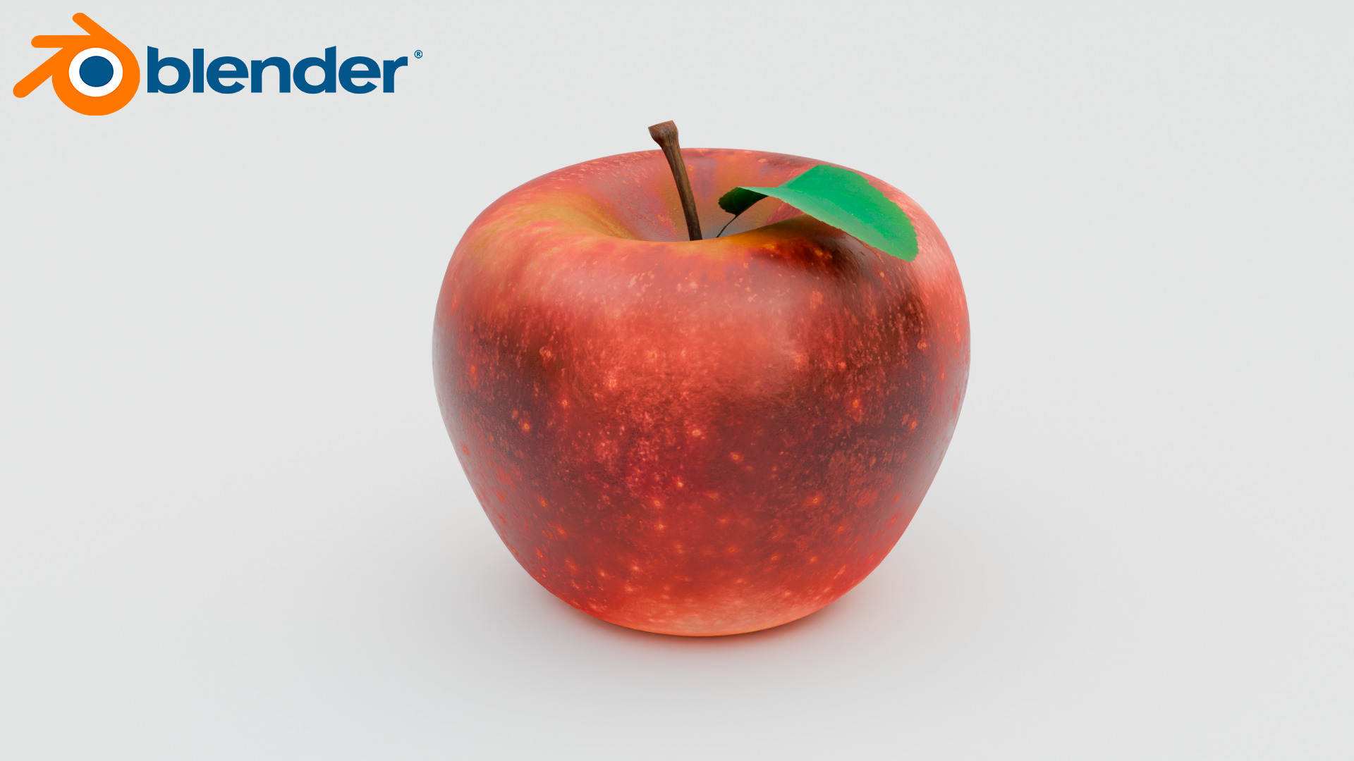 Apple Red Low-poly 3D model_2