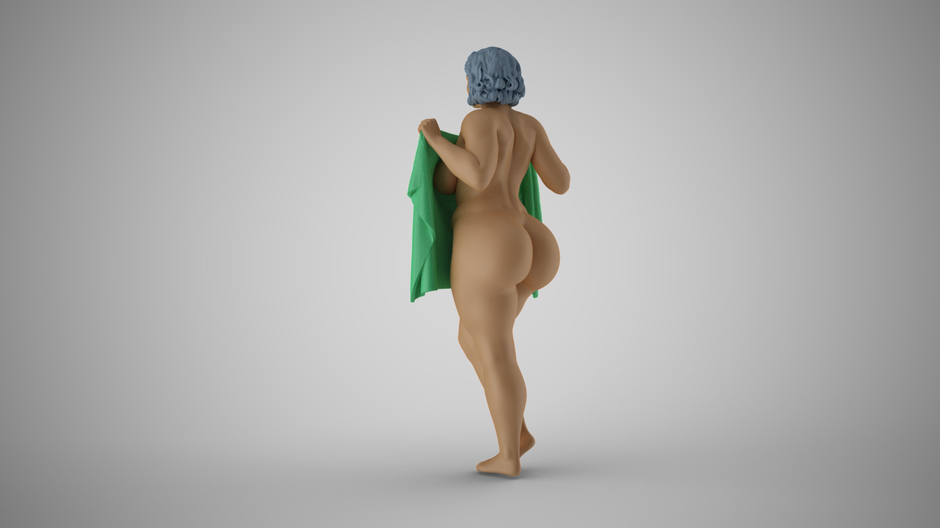 Woman Hiding Herself 3D print model_8