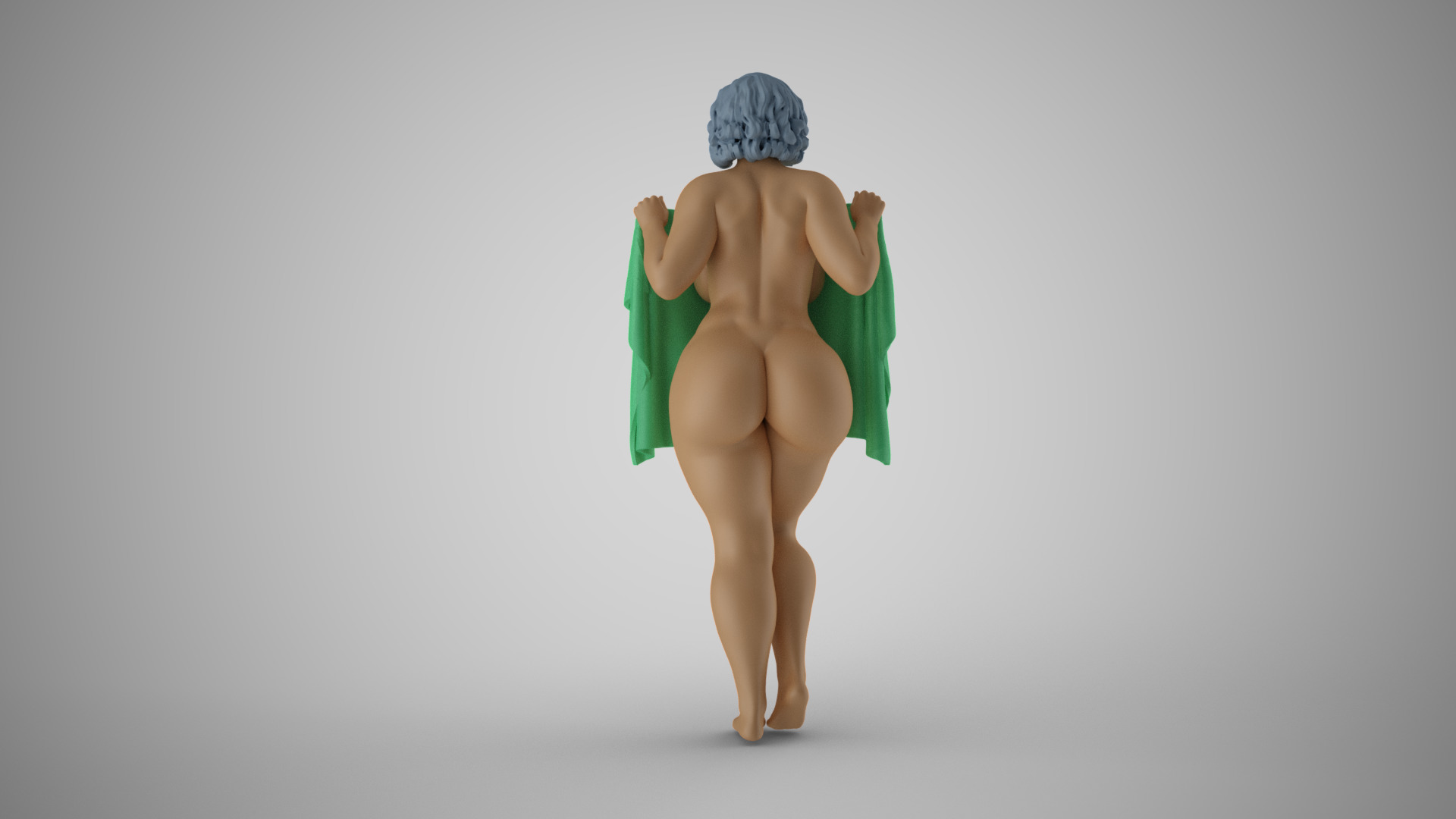 Woman Hiding Herself 3D print model_7