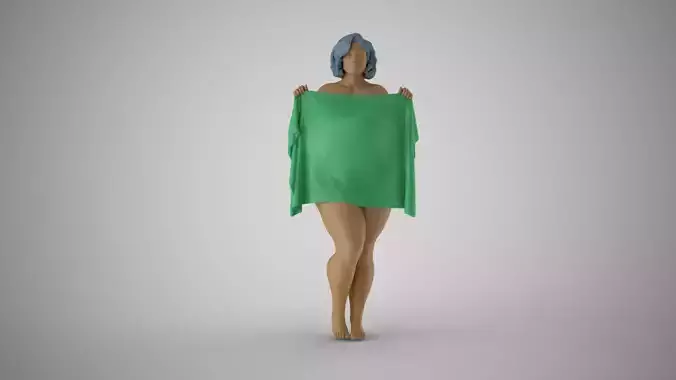 Woman Hiding Herself 3D print model