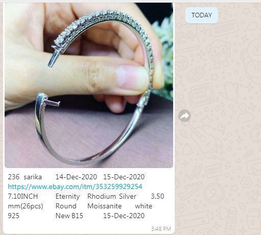 Gold and Silver Designer Bangles and Bracelets with CZ Diamonds 3D print model_55