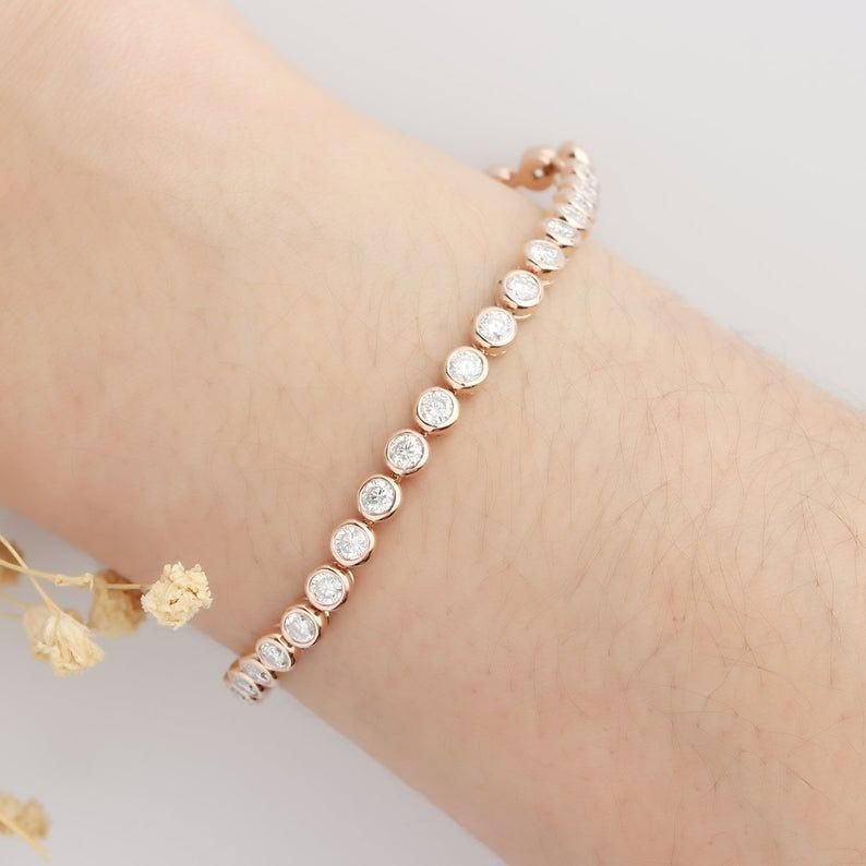 Gold and Silver Designer Bangles and Bracelets with CZ Diamonds 3D print model_14