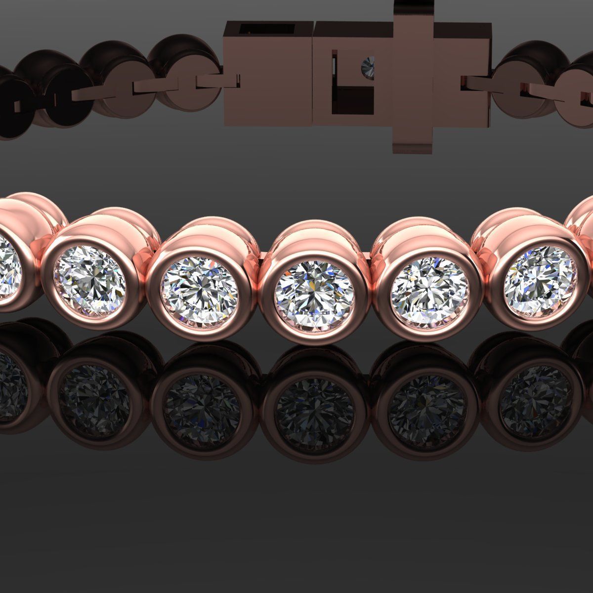 Gold and Silver Designer Bangles and Bracelets with CZ Diamonds 3D print model_108