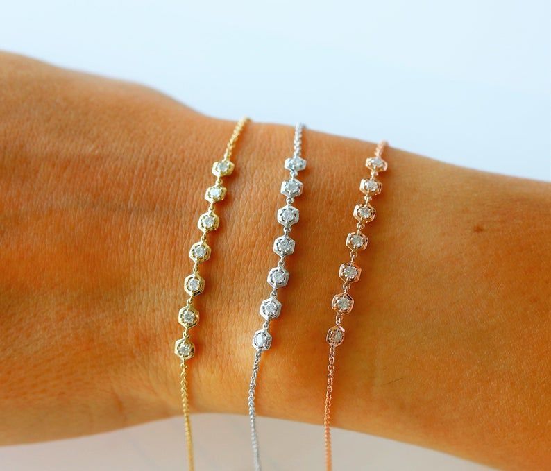 Gold and Silver Designer Bangles and Bracelets with CZ Diamonds 3D print model_80