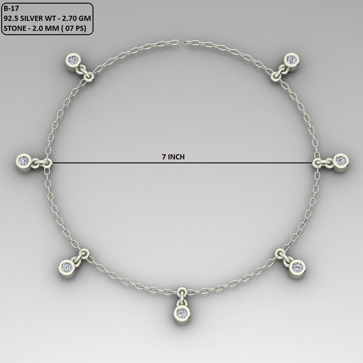 Gold and Silver Designer Bangles and Bracelets with CZ Diamonds 3D print model_72