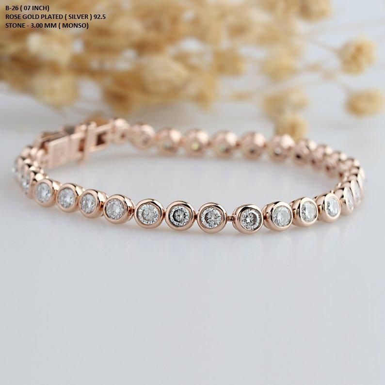 Gold and Silver Designer Bangles and Bracelets with CZ Diamonds 3D print model_66