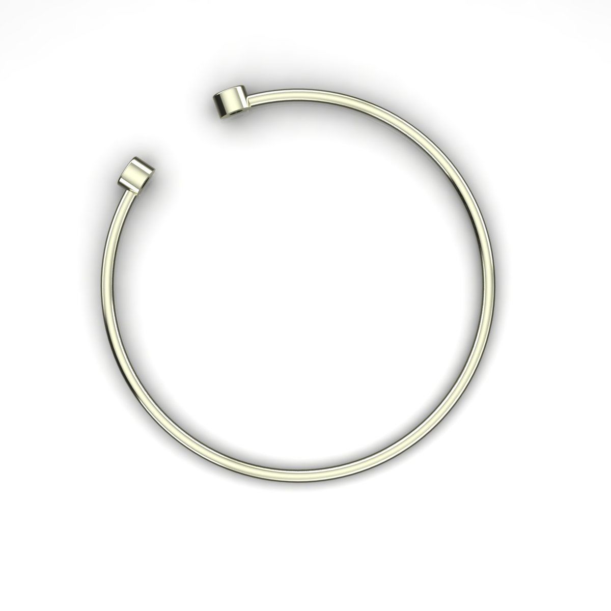 Gold and Silver Designer Bangles and Bracelets with CZ Diamonds 3D print model_33