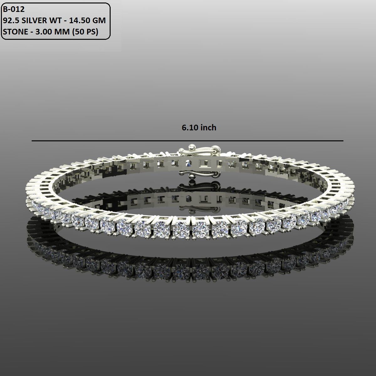 Gold and Silver Designer Bangles and Bracelets with CZ Diamonds 3D print model_87