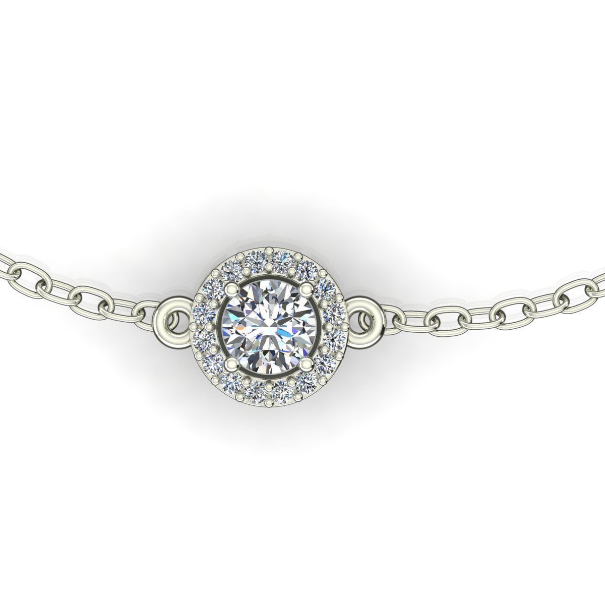 Gold and Silver Designer Bangles and Bracelets with CZ Diamonds 3D print model_11