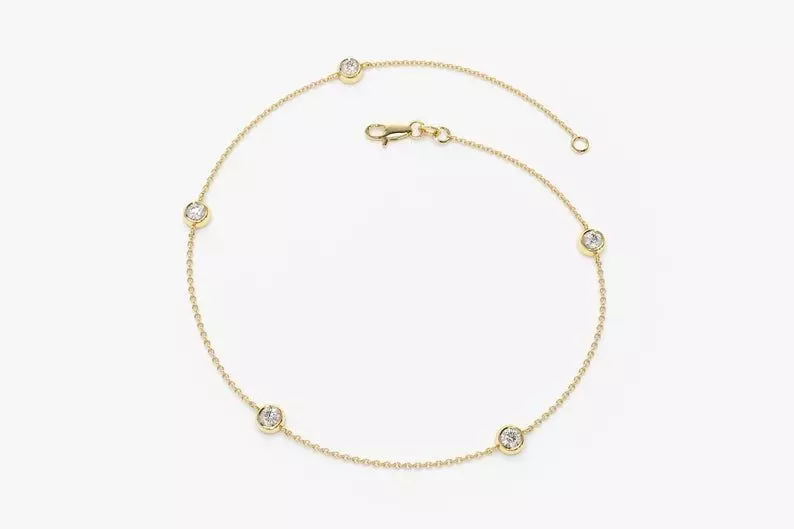 Gold and Silver Designer Bangles and Bracelets with CZ Diamonds 3D print model_0