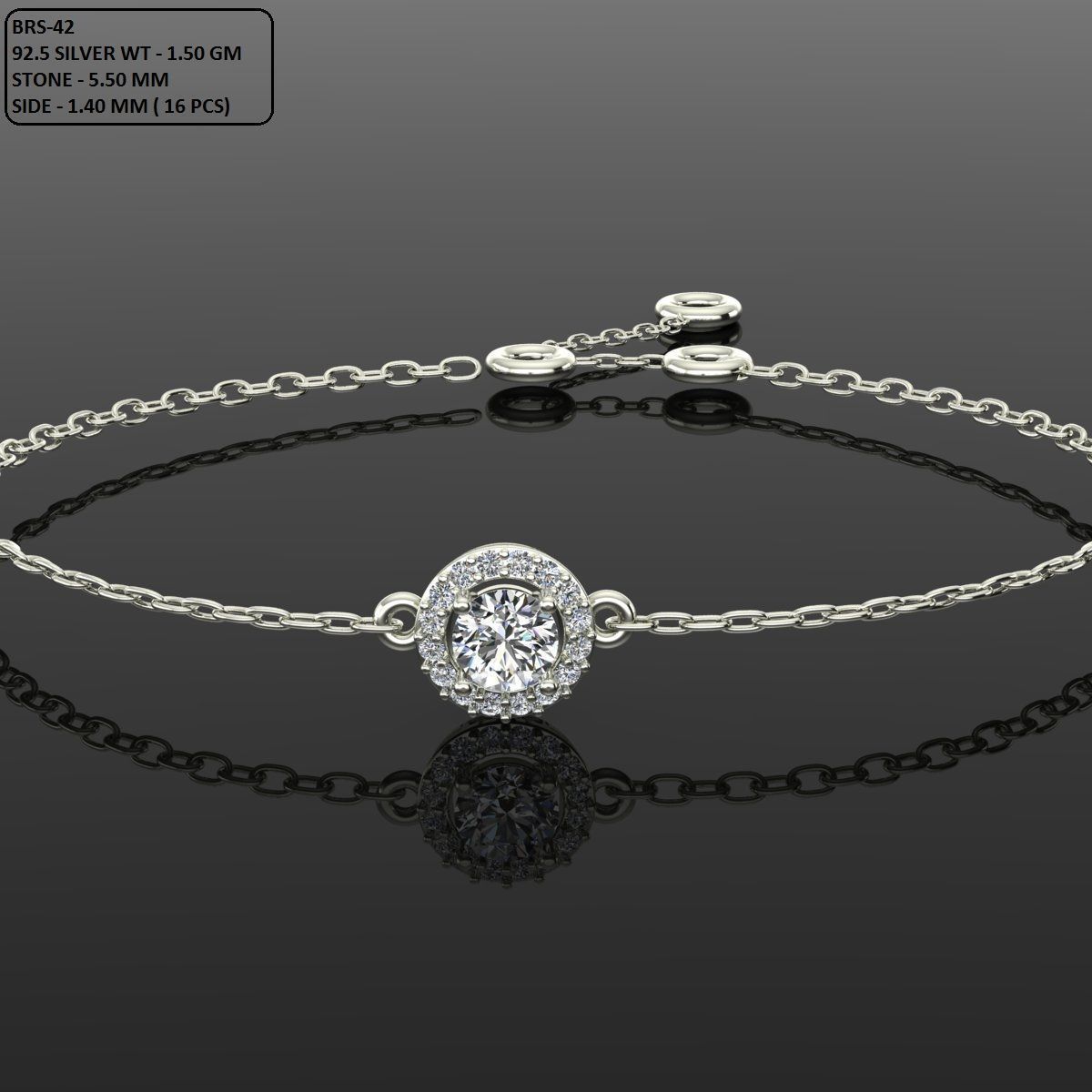 Gold and Silver Designer Bangles and Bracelets with CZ Diamonds 3D print model_21