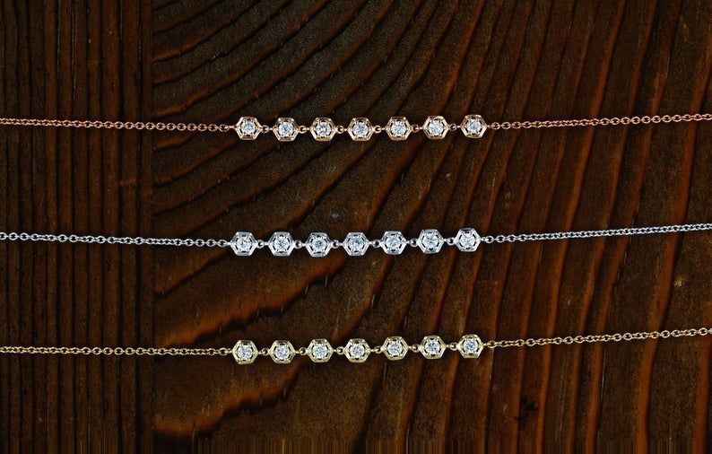 Gold and Silver Designer Bangles and Bracelets with CZ Diamonds 3D print model_53