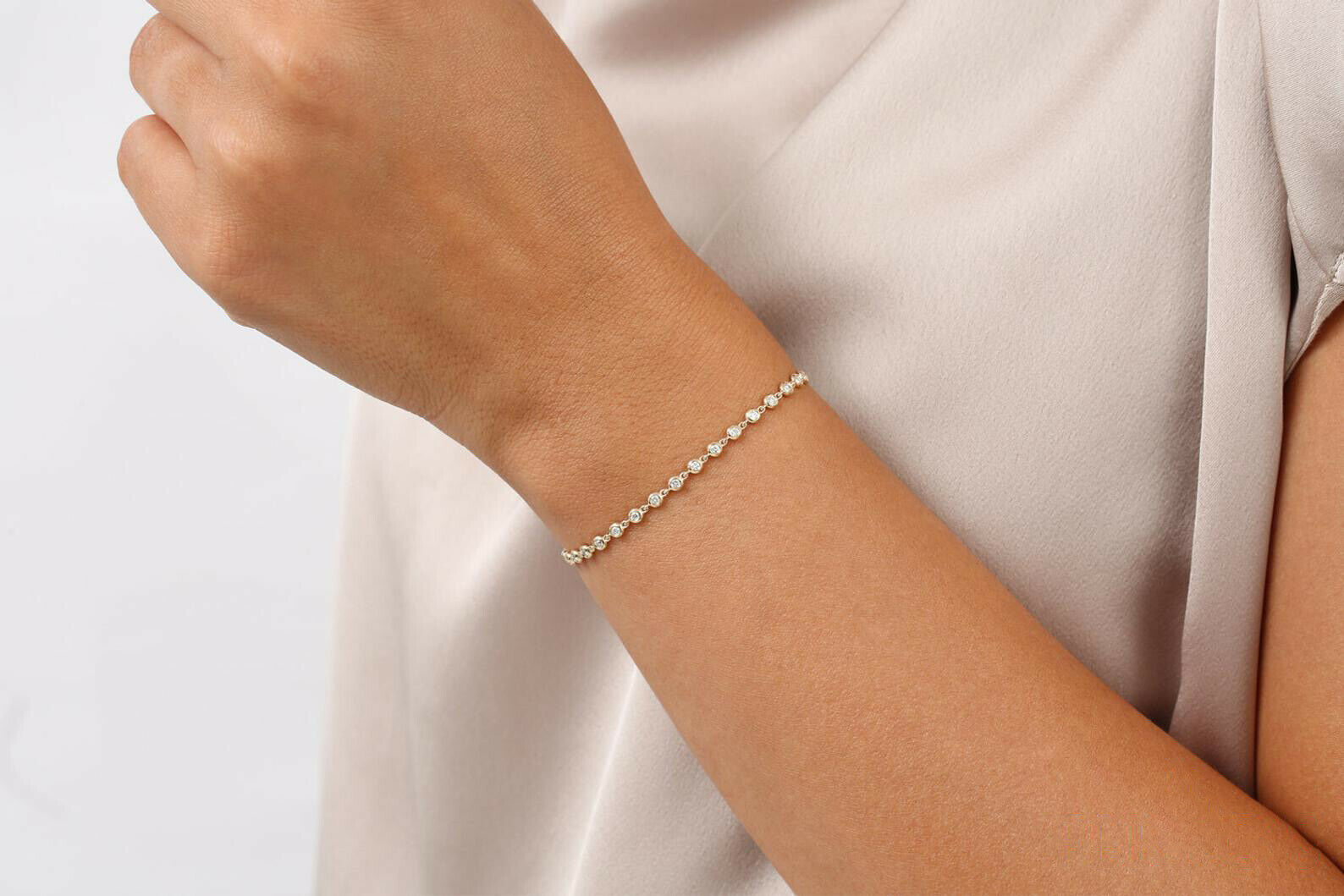 Gold and Silver Designer Bangles and Bracelets with CZ Diamonds 3D print model_77