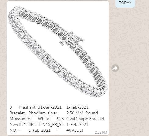 Gold and Silver Designer Bangles and Bracelets with CZ Diamonds 3D print model_52