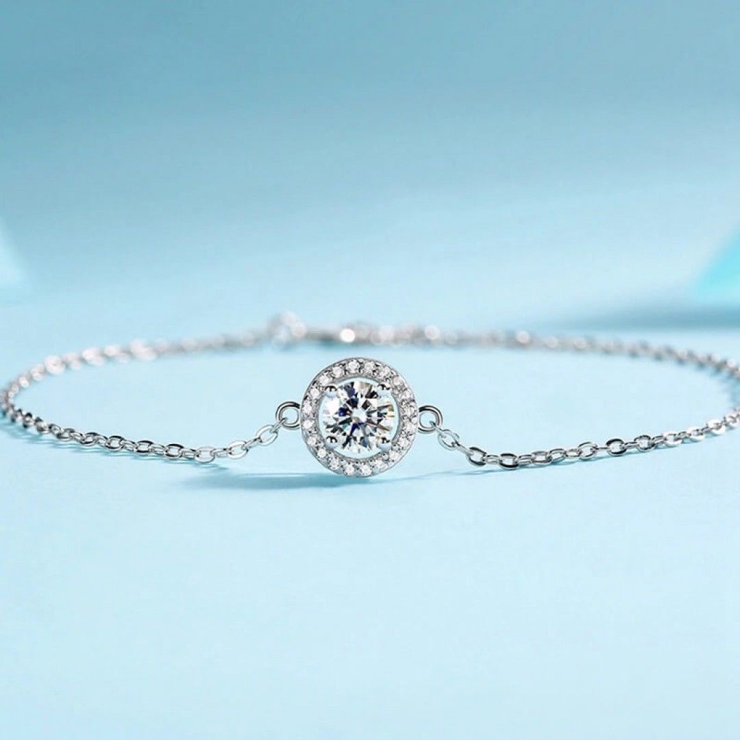 Gold and Silver Designer Bangles and Bracelets with CZ Diamonds 3D print model_3