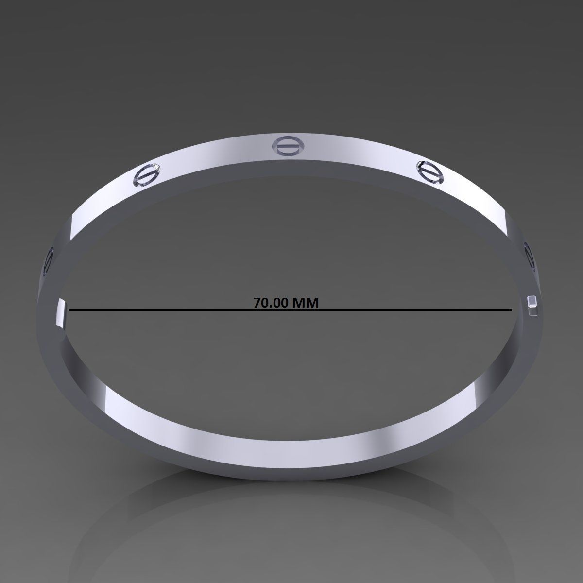 Gold and Silver Designer Bangles and Bracelets with CZ Diamonds 3D print model_73