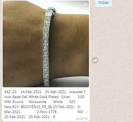 Gold and Silver Designer Bangles and Bracelets with CZ Diamonds 3D print model_34